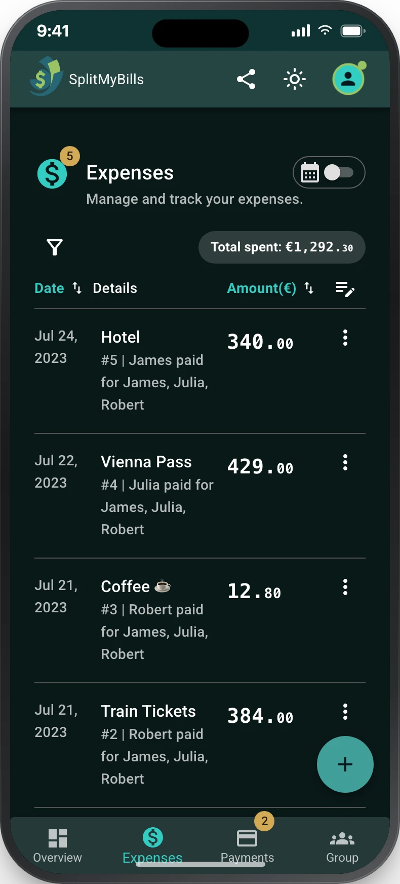 Add Expenses